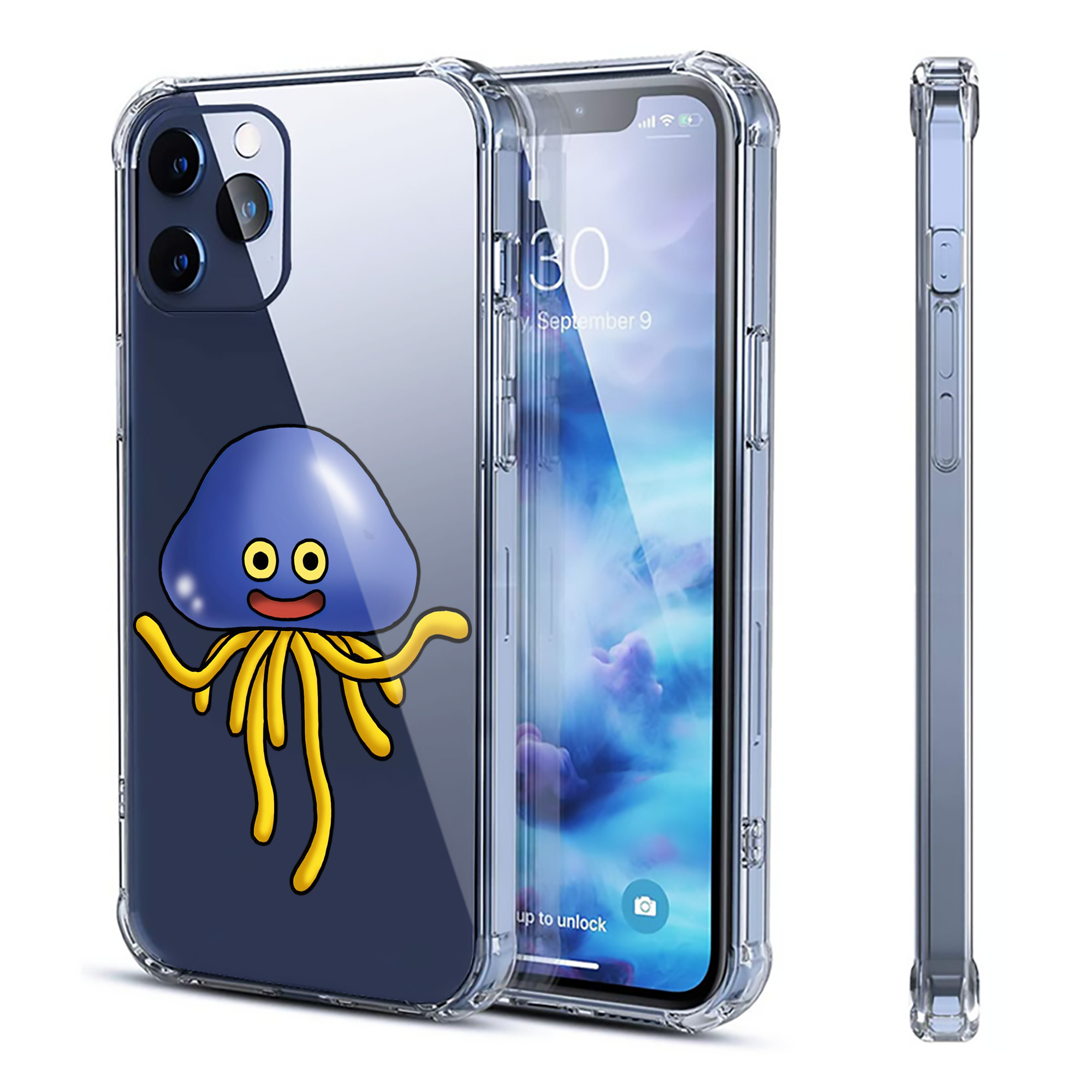 （画像用） ドラゴンクエスト Doragon Kuesuto Dragon Quest 【iPhone 12シリーズ対応】透明スマホケース（クリアソフトケース）